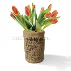 Invotis Vaso per fiori sacco di Caffè - IN1601 - sembra una sacca di juta