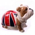 Salvadanaio Bulldog Inglese con bandiera britannica