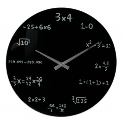 Orologio Formule Matematiche NERO  33 - vetro