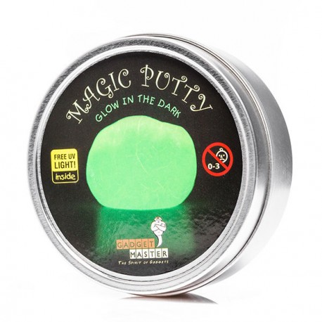 Plastilina non newtoniana fosforescente con luce UV - Magic putty - glow in the dark with UV light