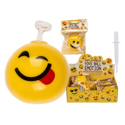 Pallina Bubble YoYo-Ball gonfiabile, Emotion, fino a ca. 40 cm - Emoticon