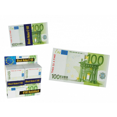 Block Notes, Banconote 100 € Euro
