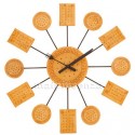 OROLOGIO di design da muro INVOTIS: BISCOTTI, adatto a cucina, bar, caffè