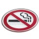 SOTTOBICCHIERI in vetro NO SMOKING Segnale VIETATO FUMARE originale INVOTIS 6 pz