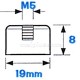 Disco con FORO FILETTATO M5 solleva 8Kg - Magneti al neodimio - calamite