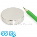 Disco 42x10 mm - 1 pezzo - Magnete al neodimio - calamita 33 Kg