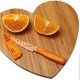 Coltello decorato arancia lama smaltata con disegni spelucchino