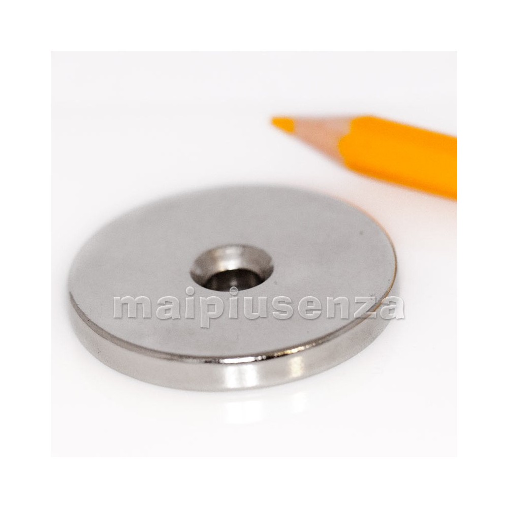 Magnete di anello portachiavi neodimio Ø 10mm x 16mm - forza 2,4 kg